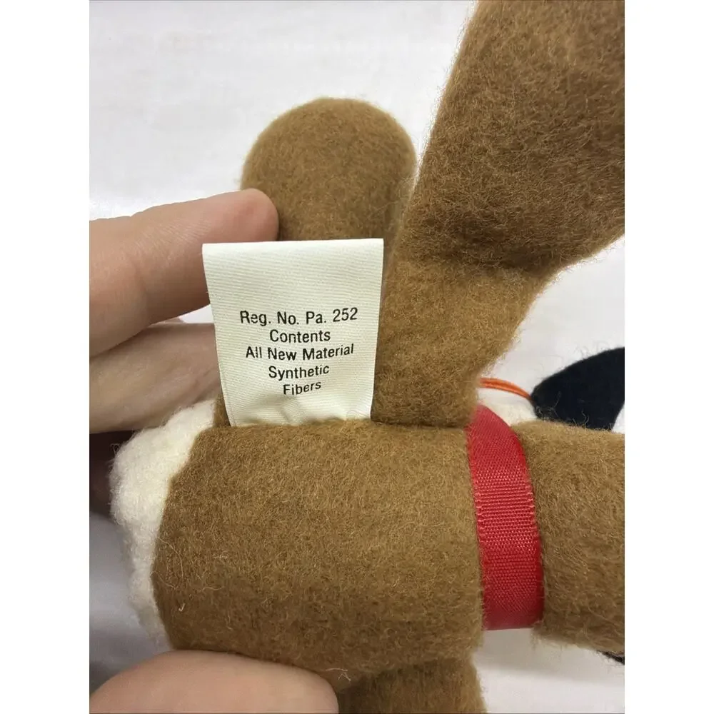 Vintage 1985 Hallmark Lamb Reindeer Plush Christmas Ornament 6inch EUC